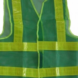 Áo phản quang xanh lá đậm có dây phản quang chữ A